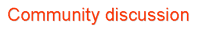 Community discussion