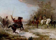 Napoleon's Peril at Brienne, where he is almost captured by Cossacks