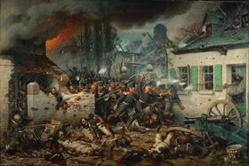 Attack on Plancenoit by Prussian Divisions