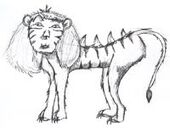 Napoleon's drawing of a Liger