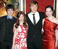 Skandar with his Narnia co-stars