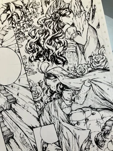 Aravis and Lasaraleen depicted in The Horse and his boy Manga Adaptation