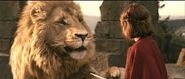 Aslan and Lucy in the movie 1