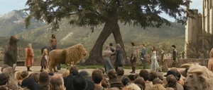 przejście Telmarów przez otwarte drzewo