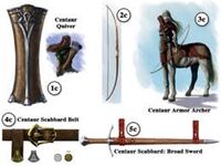 Centaur's armour and weapons