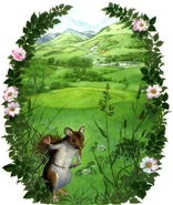 The lost mouse Reepicheep revealing himself at last at the entrance of Aslan's Country.