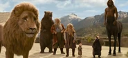 Glenstorm and the Old Narnians at the Pevensies' return to Earth.