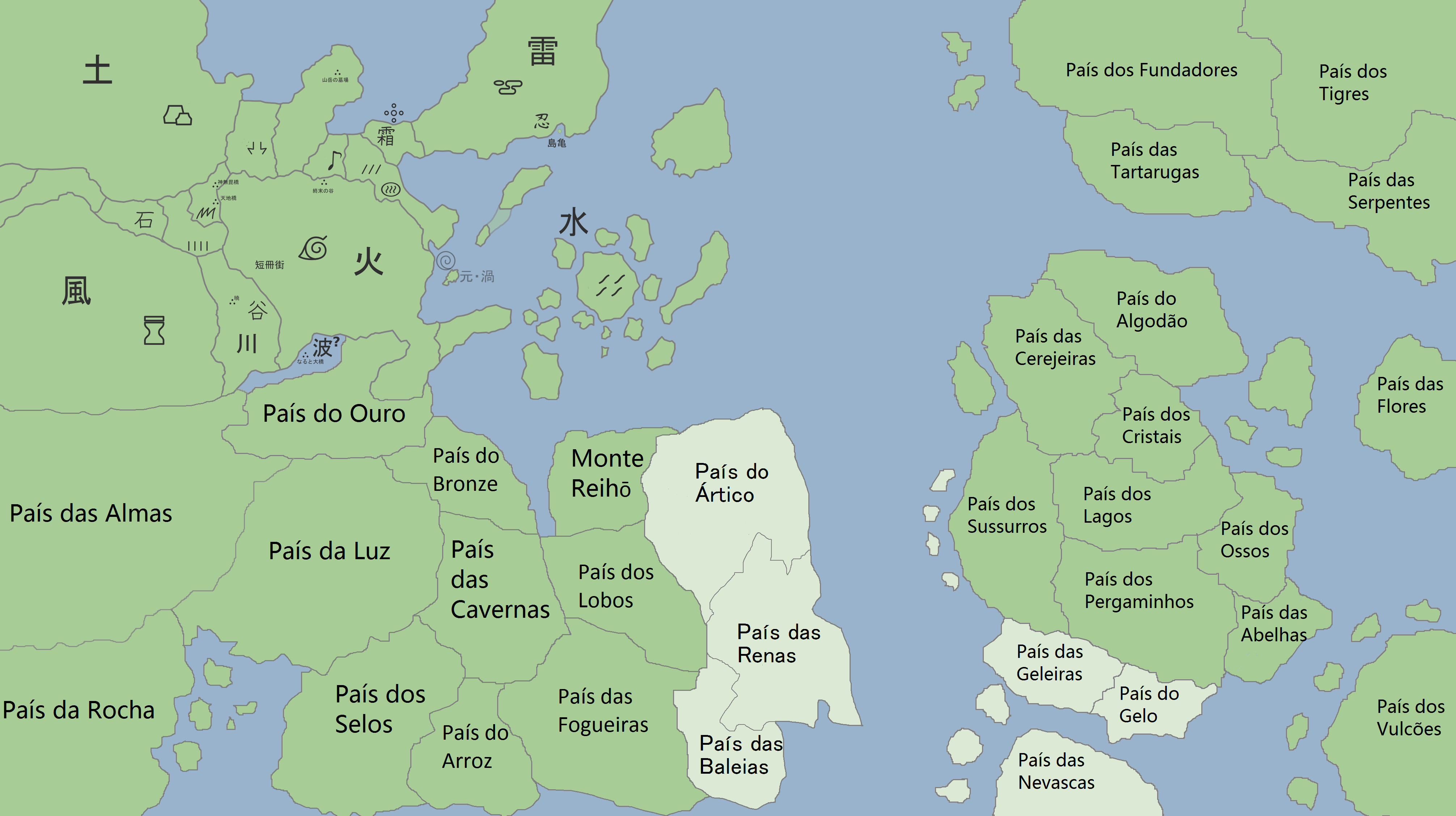 Conheça o Mapa Expandido do Mundo de Naruto