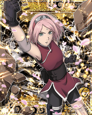 セクシー美女キャラクターカード ナルト サイン箔押 ラスト Sakura Haruno