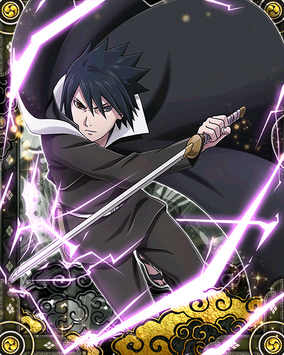 うちはサスケ(目閉じ) 木札ストラップ 第七班 サスケ Sasuke Uchiha