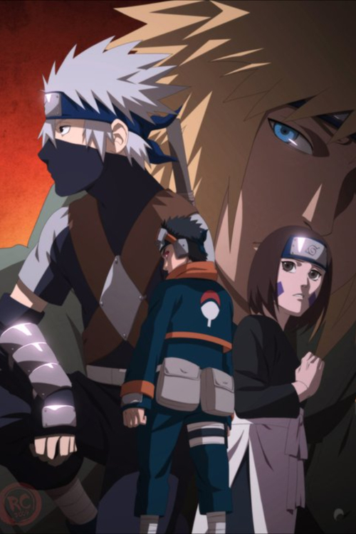 In a flashback of Minato's team from Naruto season 1, Obito and