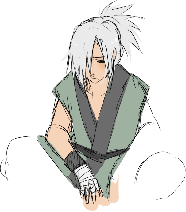 naruto oc male white hair