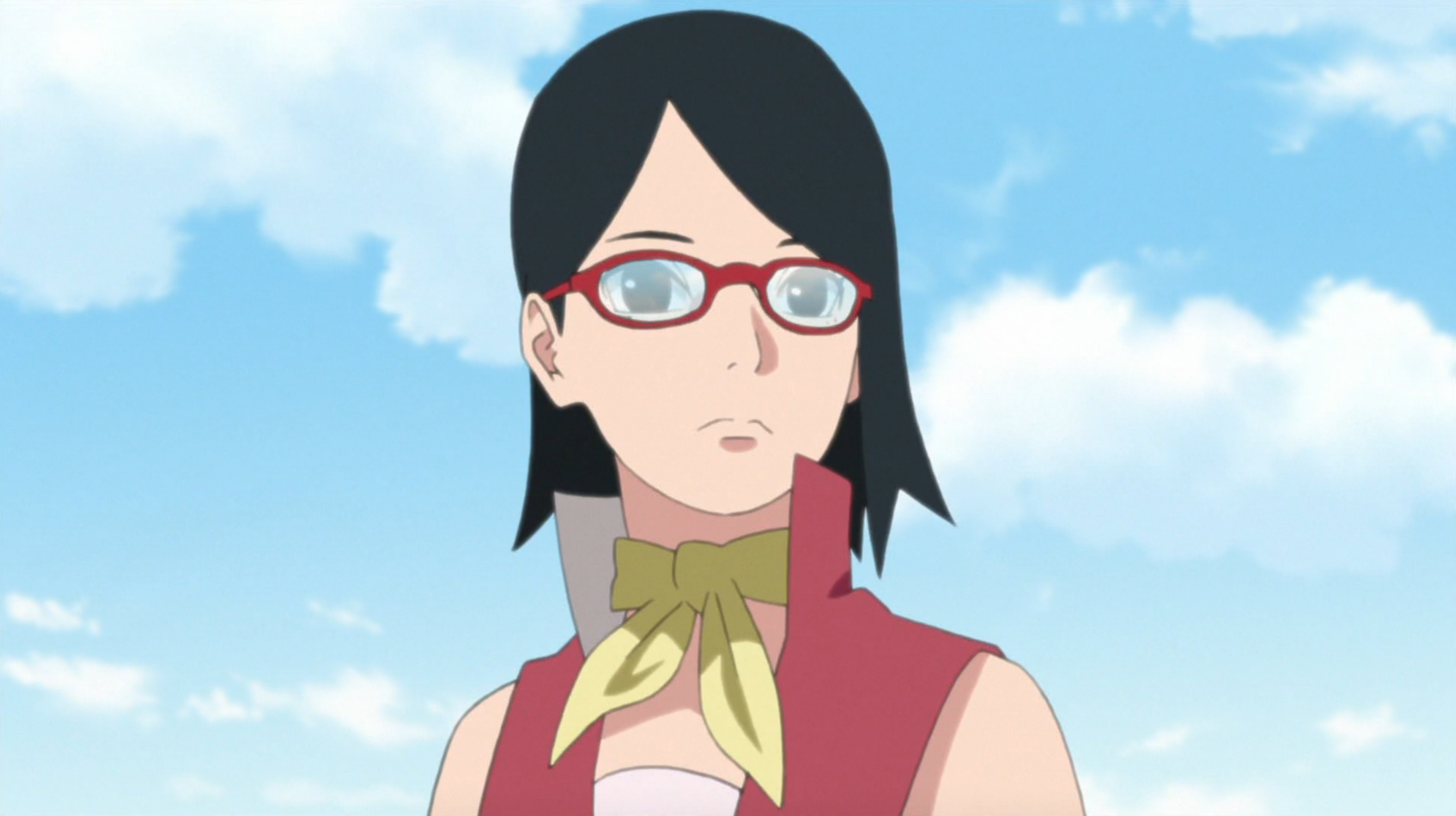 Visual completo de Sarada Uchiha crescida em 'Boruto' vaza nas