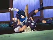 Yoroi viene sconfitto da Sasuke.