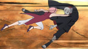 Sakura golpea a Shin