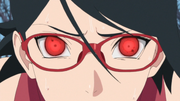 Sarada despertando o Sharingan