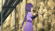 Sumire trabalhando no Monumento Hokage