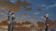 Boruto and Sarada show their determination.