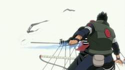 Asuma beheads Hidan