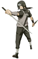 Itachi's appearance as a member of the ANBU.