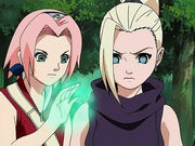 Ino siendo sanada por Sakura