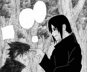 Itachi cutuca Sasuke