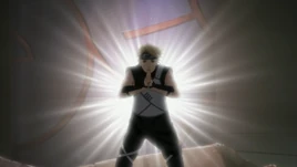 The light emanating from C in the anime.