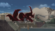 The Nine-Tailed Naruto clone destroys the Hachō Village