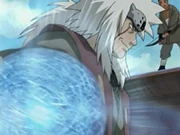 Jiraiya using rasengan
