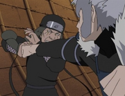 Hiruzen em confronto com Tobirama