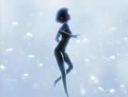 Hinata training under a waterfall.