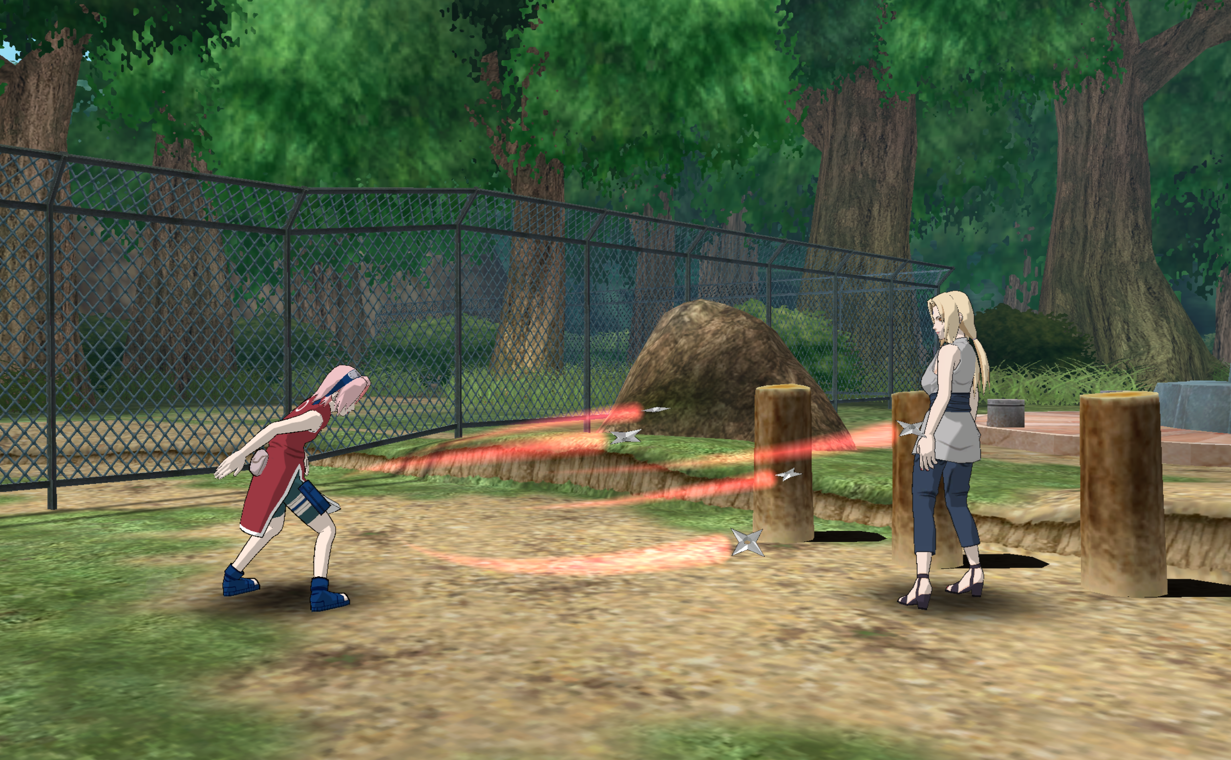 Sakura Haruno throwing Shuriken PNG Image