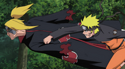 Naruto pummels Deidara