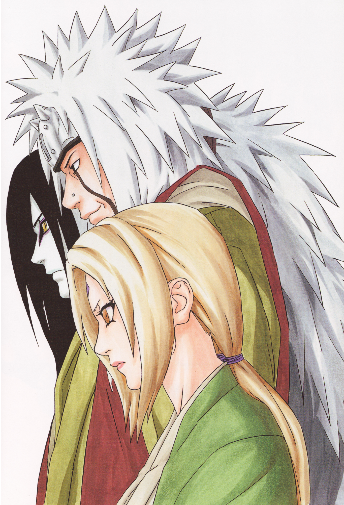 tsunade and jiraiya and orochimaru