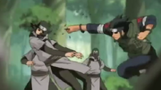 Asuma lutando contra os ninjas de Oto