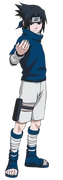 Wygląd Sasuke przez większą część Naruto.