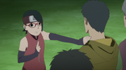 Sarada releases genjutsu