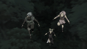 Kakashi, Temari e Sakura viajando