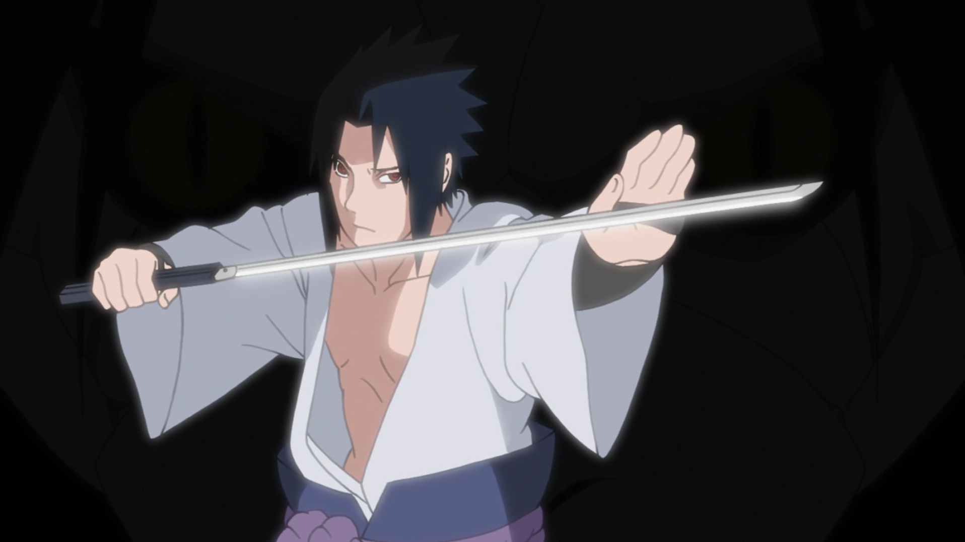 Katana Chokuto en Métal de Sasuke Ushiwa dans Naruto Shippuden