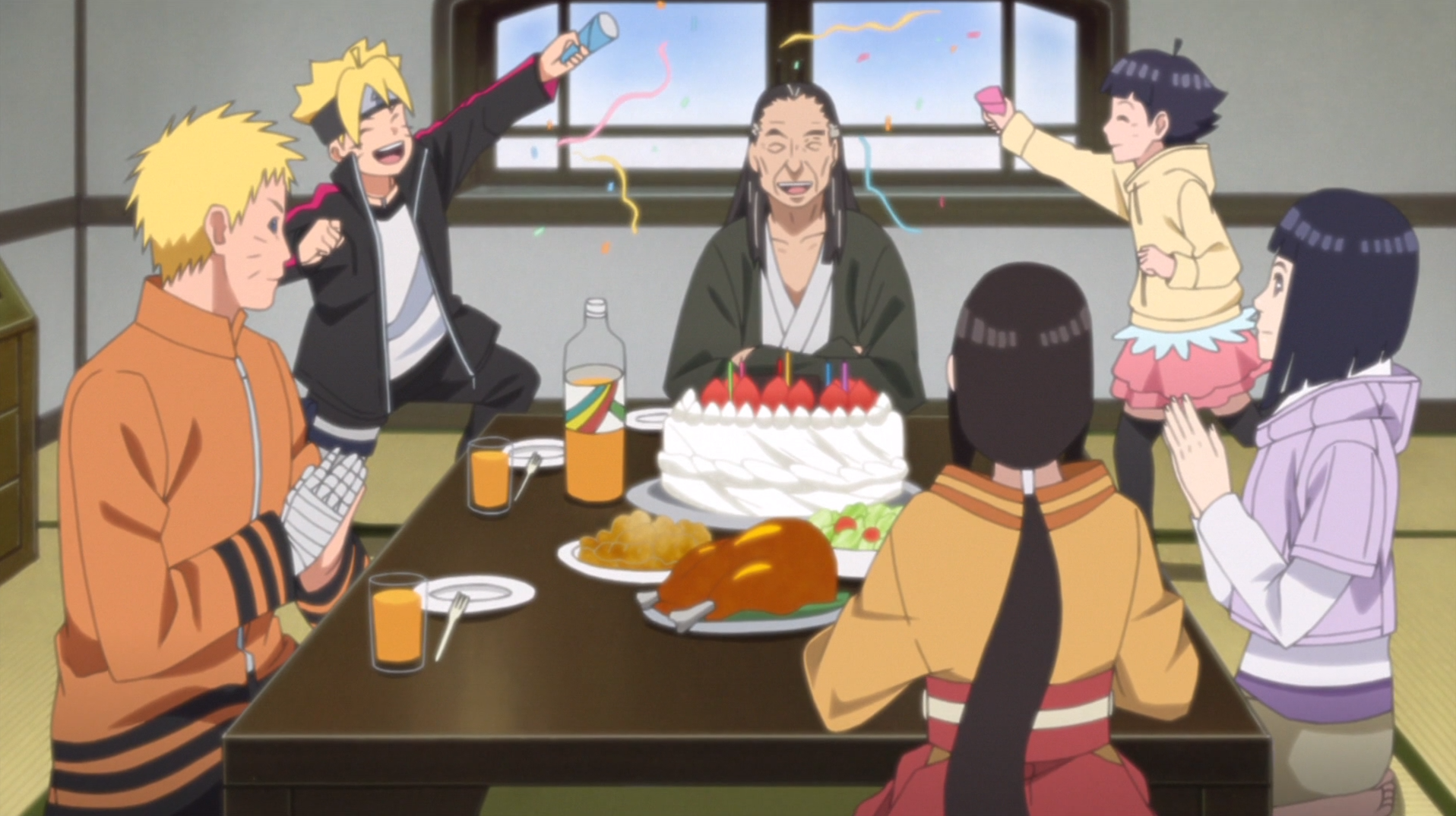Naruto, Hinata, Boruto, Himawari, & Hiashi  Naruto and hinata, Naruto,  Uzumaki boruto