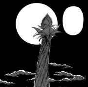 A Árvore Gigantesca prestes a ser refletida pela Lua