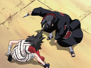 Kurenai clashes with Itachi.
