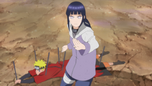 Hinata interviene para proteger a Naruto