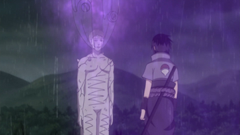 Sasuke grabs his target…