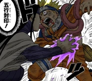 Sello de los Cinco Elementos Manga 2.png (509 kB) El usuario colocando el sello (manga)