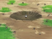 Hiashi luchando con los invasores.