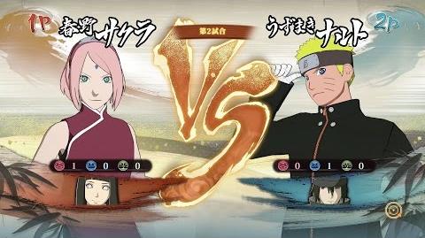 PS4「NARUTO-ナルト- 疾風伝 ナルティメットストーム4」バトル動画【春野サクラ・日向ヒナタVSうずまきナルト(THE LAST)・うちはサスケ(THE LAST)】