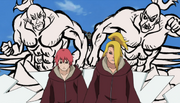 Deidara e Sasori sendo atacados