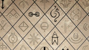 Clan symbols seen in the series.