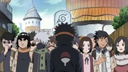 Obito ajunge prea tarziu la ceremonia de admitere in Academie.